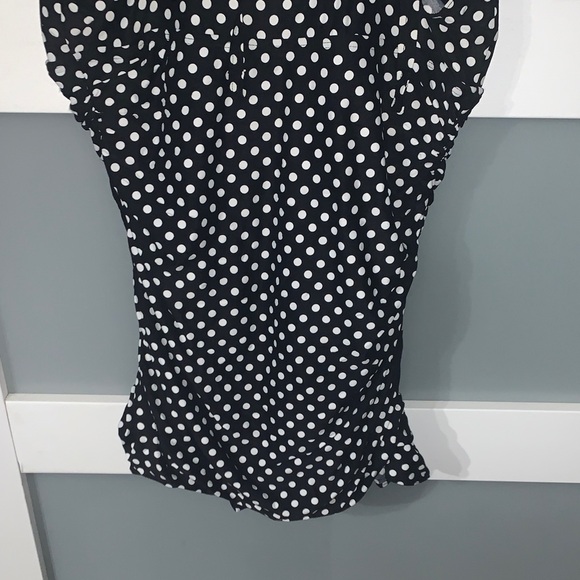 Coco Reef Black and White Polka Dot One Piece Swimsuit - Picture 6 of 7